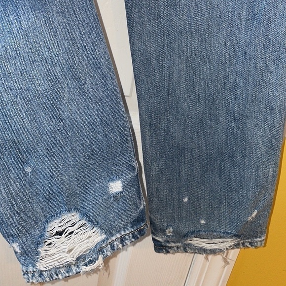 Garage Mom Jeans Floral Embroidered Distressed High Rise 7 - Picture 10 of 16